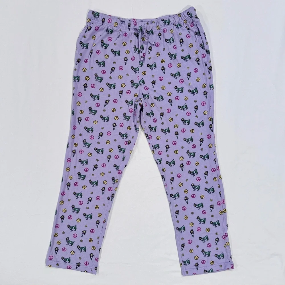 GOAT USA Hippie Peace Pajama Pants Girls Youth XL Periwinkle Daisies Bottoms PJs